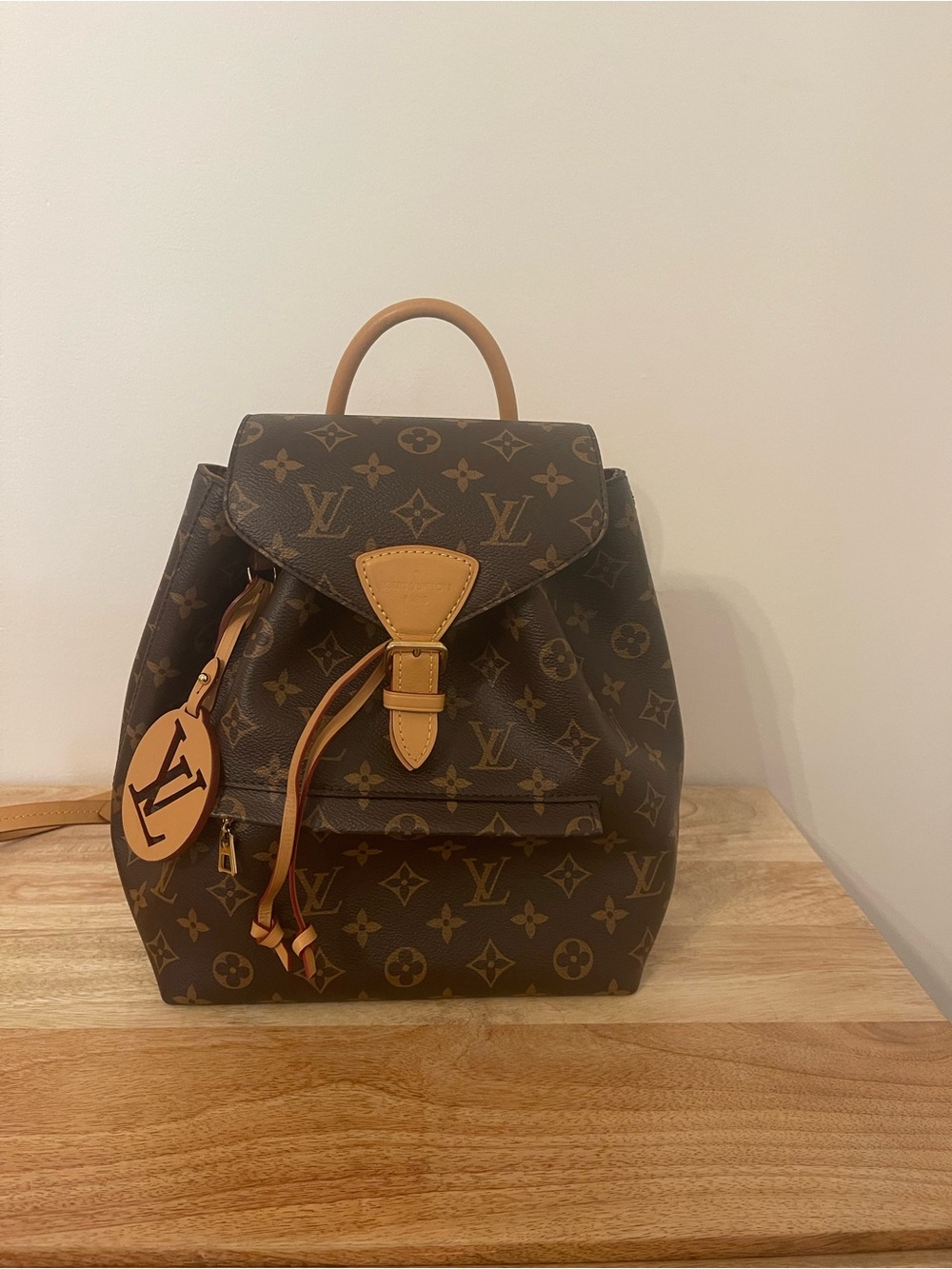 Louis Vuitton Monogram Canvas Backpack with Vachetta Trim
